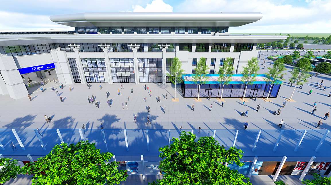 岳陽(yáng)東站出站口新建京東無(wú)人超市項(xiàng)目